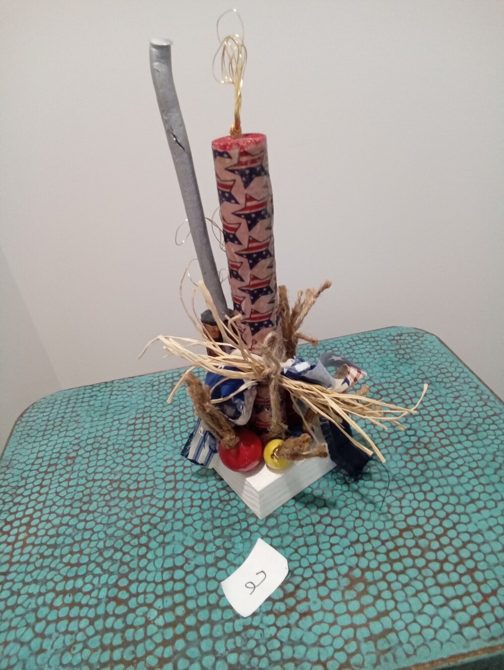 Patriotic Handmade Firecrackers Red, White & Blue Rustic Americana Holiday Decor